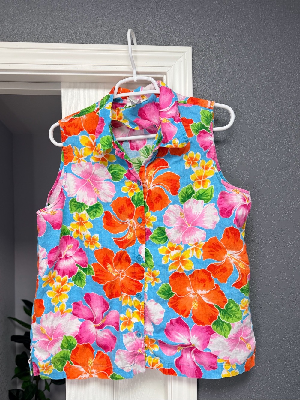 Hawaiian Linen Tank Top